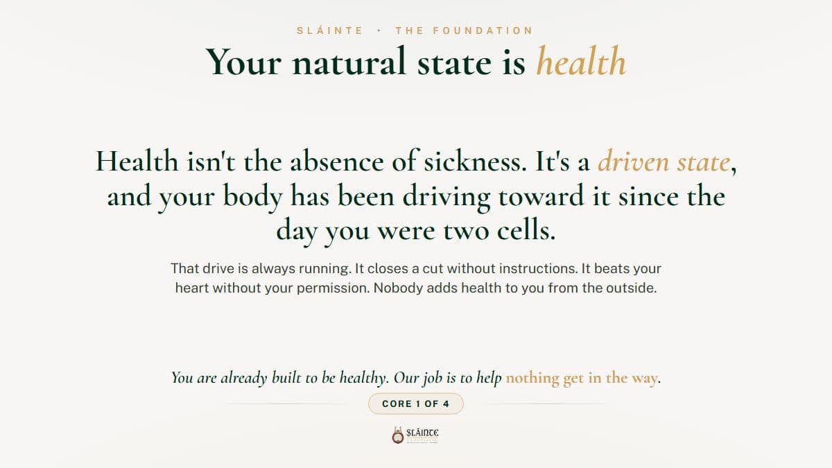 What It Means That Your Natural State Is Health